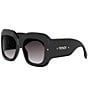 FENDI Women's Fendi Screen 55mm Square Sunglasses - Image 1