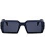Color:Blue - Image 2 - Women's Fendigraphy 52mm Geometric Rectangular Sunglasses