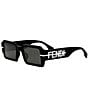 Color:Black - Image 1 - Women's Fendigraphy 52mm Geometric Sunglasses