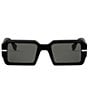 Color:Black - Image 6 - Women's Fendigraphy 52mm Geometric Sunglasses