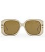 Color:Transparent Beige - Image 2 - Women's Fendigraphy 55mm Geometric Sunglasses