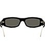Color:Black - Image 3 - Women's Fendigraphy 57mm Oval Sunglasses