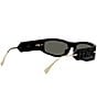 Color:Black - Image 4 - Women's Fendigraphy 57mm Oval Sunglasses