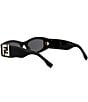 FENDI Women's FF 54mm Rectangle Sunglasses - Image 3