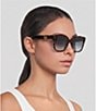 FENDI Women's FF Diamonds 55mm Square Sunglasses - Image 6