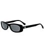 FENDI Women's FF Squared 53mm Oval Sunglasses, Color:Shiny Black/Smoke - Image 1