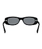 FENDI Women's FF Squared 53mm Oval Sunglasses, Color:Shiny Black/Smoke - Image 6