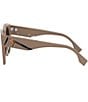 FENDI Women's First 63mm Square Sunglasses, Color:Shiny Taupe/Havana F - Image 3