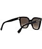 Color:Black - Image 3 - Women's Lettering 55mm Geometric Cat Eye Sunglasses