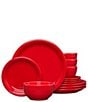 Color:Scarlet - Image 1 - Bistro Coupe 12-Piece Dinnerware Set, Service for 4