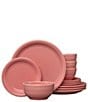 Color:Peony - Image 1 - Bistro Coupe 12-Piece Dinnerware Set, Service for 4