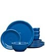 Color:Lapis - Image 1 - Bistro Coupe 12-Piece Dinnerware Set, Service for 4