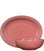 Fiesta 2-Piece Oval Platter & Bistro Bowl Serve Set, Color:Peony - Image 1
