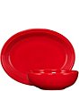 Fiesta 2-Piece Oval Platter & Bistro Bowl Serve Set, Color:Scarlet - Image 1