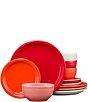 Fiesta Bistro Coupe 12-Piece Mixed Sunset Dinnerware Set, Service for 4,Specials : American Fashion Style Bags On Sale