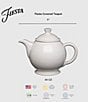 Fiesta Botanical Floral Collection Covered Teapot, Color:White - Image 3