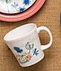 Color:White/Floral - Image 2 - Breezy Floral Colleciton Butterfly Tapered Mug