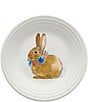 Fiesta Breezy Floral Collection Bunny 9#double; Luncheon Plate, Color:White/Floral - Image 1