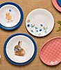 Color:White/Floral - Image 3 - Breezy Floral Collection Bunny 9#double; Luncheon Plate