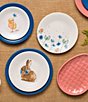 Fiesta Breezy Floral Collection Bunny 9#double; Luncheon Plate, Color:White/Floral - Image 3