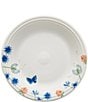 Color:White - Image 1 - Breezy Floral Collection Butterfly Dinner Plate