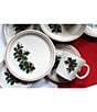Color:White - Image 2 - Christmas Holly and Ribbon Tapered Mug