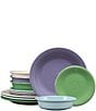 Fiesta Classic 12-Piece Mixed Colors Dinnerware Set, Service for 4 - Image 1