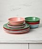 Fiesta Classic 12-Piece Mixed Colors Dinnerware Set, Service for 4, Color:Peppermint Frost - Image 2
