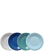 Fiesta Mixed Classic Rim Luncheon Plates, Set of 4, Color:Coastal Blue - Image 1