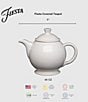 Fiesta Covered Teapot, Color:White - Image 2