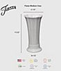 Fiesta Medium Ceramic Flower Vase, Color:White - Image 2