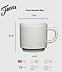 Fiesta Stackable Mug, 16 oz., Color:Linen - Image 2