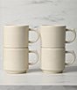 Fiesta Stackable Mugs, Set of 4, Color:Linen - Image 3