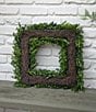 Fig & Dove 18#double; Square Boxwood Wreath - Image 2