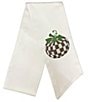 Fig & Dove Checked Taupe Pumpkin Embroidered Wreath Sash - Image 2