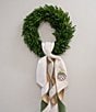 Fig & Dove Checked Taupe Pumpkin Embroidered Wreath Sash - Image 3