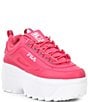 Color:Hot Pink/Pirouette/White - Image 1 - Disruptor II Wedge Platform Sneakers