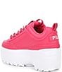 Color:Hot Pink/Pirouette/White - Image 3 - Disruptor II Wedge Platform Sneakers