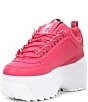 Color:Hot Pink/Pirouette/White - Image 4 - Disruptor II Wedge Platform Sneakers
