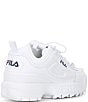 Color:White/FILA Navy/FILA Red - Image 2 - Women's Disruptor II Premium Lace-Up Chunky Sneakers