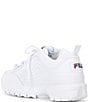 Color:White/FILA Navy/FILA Red - Image 3 - Women's Disruptor II Premium Lace-Up Chunky Sneakers