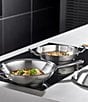 Color:Silver - Image 2 - Original-Profi Collection Stainless Steel 3.2 Qt. Serving Pan with High Dome Lid