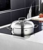 Color:Silver - Image 2 - Original-Profi Collection Stainless Steel 5.1-qt. Roaster with High Dome Lid