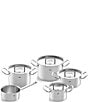 Color:Silver - Image 1 - Original-Profi Collection Stainless Steel 9-Piece Cookware Set