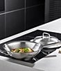 Color:Silver - Image 2 - Original-Profi Collection Stainless Steel Wok with Lid, 12#double;