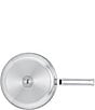 Color:Silver - Image 3 - Pure Collection Stainless Steel Frying Pan, 9.5-inch