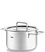 Color:Silver - Image 2 - Pure Collection Stockpot with Glass Lid, 4.2-qt