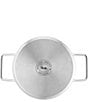 Color:Silver - Image 3 - Pure Collection Stockpot with Glass Lid, 4.2-qt
