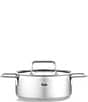 Color:Silver - Image 1 - Pure Rondeau Collection Stock Pot with Glass Lid, 2.7-qt