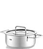 Color:Silver - Image 2 - Pure Rondeau Collection Stock Pot with Glass Lid, 2.7-qt